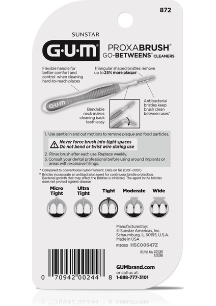 Proxa Brush Go Betwens Cleaners Tıght Flexıble Grıp 10 Cleaners fiyatları