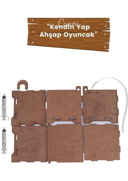 Hidrolik Kutu Kendin Yap Ahşap Oyuncak Stem-A Eğitim Seti
