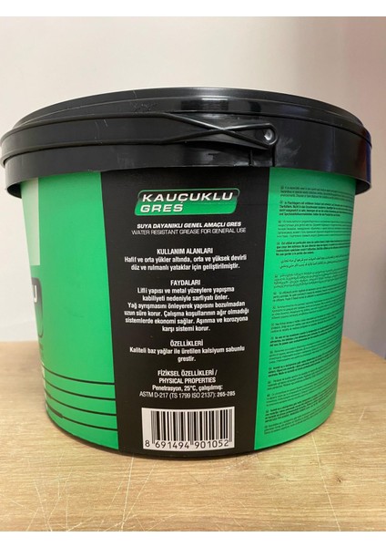 Yeşil Renk Kauçuklu Gres 4kg (2025 Üretim) modelleri