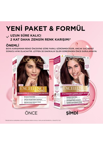 Excellence Saç Boyası 4.15 Büyüleyici Kahve 3'lü Set fiyatları