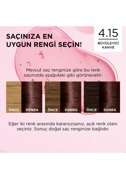 Excellence Saç Boyası 4.15 Büyüleyici Kahve 3'lü Set modelleri