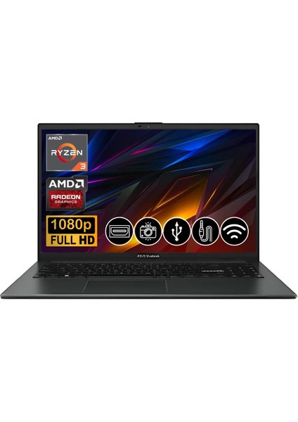 Vivobook Go 15 R3-7320U 8gb 2tb M.2 SSD E1504FA-NJ097 Atl4 15.6" Fdos Taşınabilir Bilgisayar