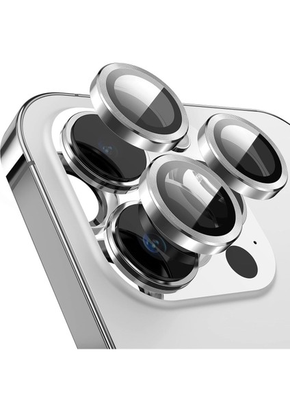 IPHONE 15 Plus / IPHONE 15 Uyumlu Safir Metal Çerçeveli Kamera Koruma Lensi