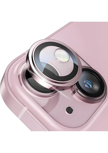 IPHONE 15 Promax / IPHONE 15 Pro Uyumlu Safir Metal Çerçeveli Kamera Koruma Lensi