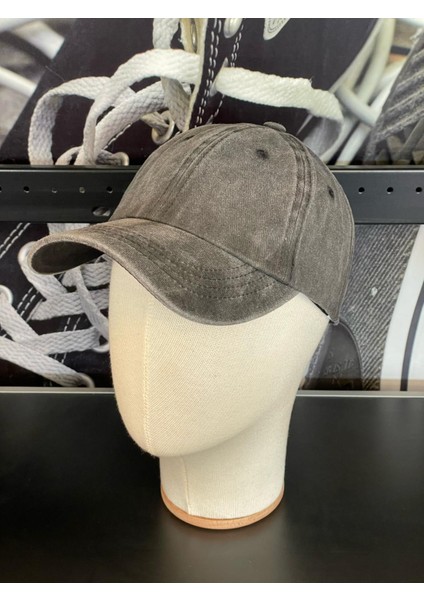 Vintage Model Yıkamalı Füme Renk Beyzbol Cap Şapka