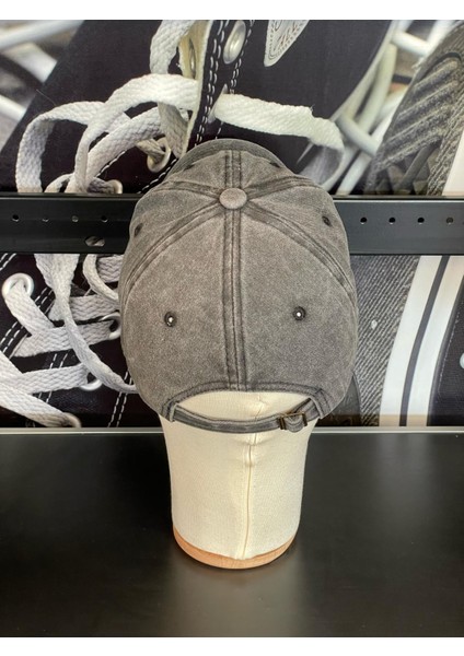 Vintage Model Yıkamalı Füme Renk Beyzbol Cap Şapka