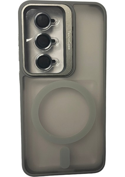 S24 Kılıf Magsafe Şarj Özellikli Standlı Protective Kapak – Lens Koruma