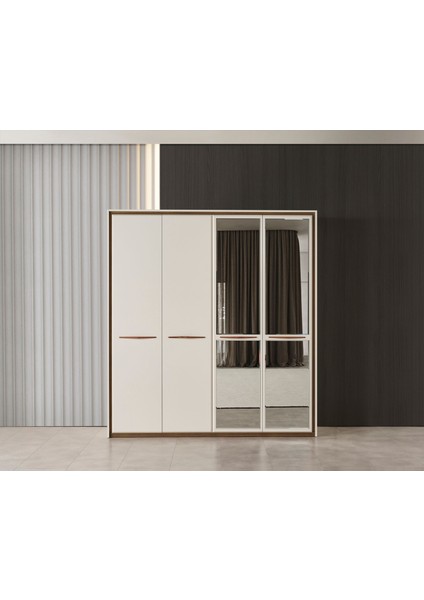Masal Modern 4 Kapaklı Gardırop