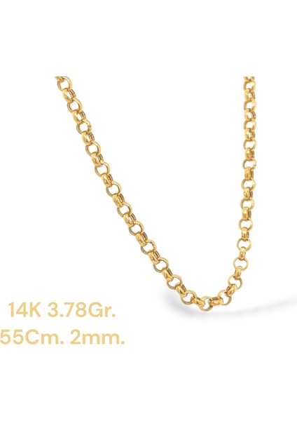 14 Ayar 3.78 Gram Altın Doç Zincir