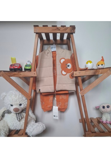 Bebek Kapüşonlu 3'lü Takım