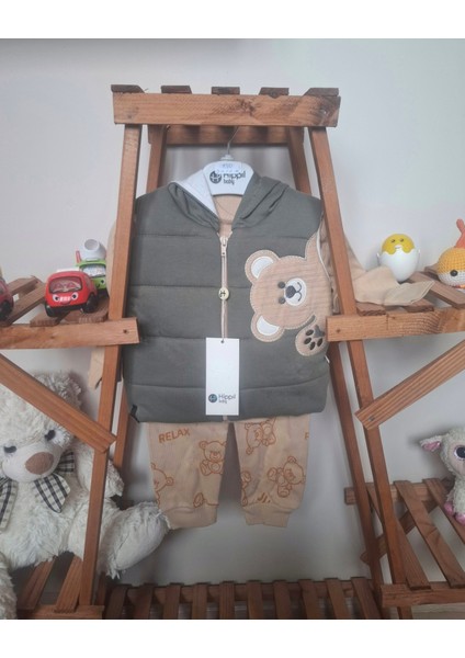 Bebek Kapüşonlu 3'lü Takım