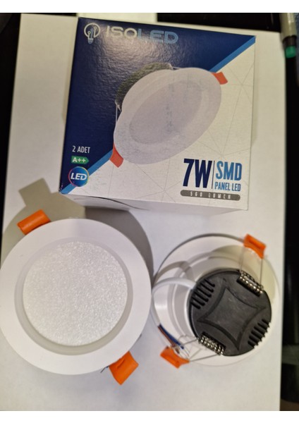 - 7W SMD PANEL LED SPOT BEYAZ KASA BEYAZ IŞIK İKİLİ