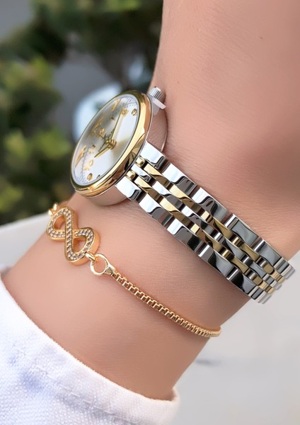 Çelik Kadın Kol Saati 3 Atm Su Geçirmezlik 2 Yıl Garantili Bileklik Hediyeli fırsatları