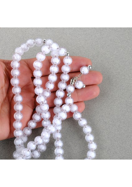 Monomer 99LUK Küre Kesim 9mm Namaz Tesbihi Beyaz modelleri
