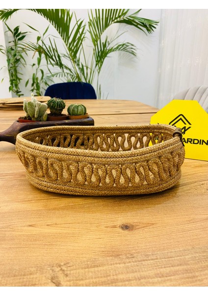 Jüt Hasır Sepet Oval Organizer 20X30