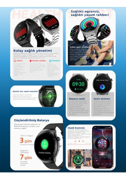 Watch 4 Pro Klasik Akıllı Saat Apple iPhone ve Android Tüm Telefonlara Uyumlu