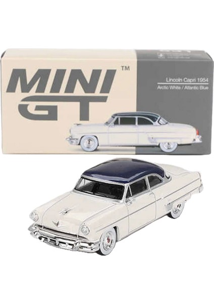 Mini Gt 1/64 Lincoln Capri 1954 Arctic White / Atlantic Blue fırsatları