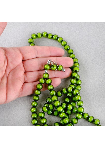 Monomer 99LUK Küre Kesim 9mm Namaz Tesbihi Yeşil fiyatları