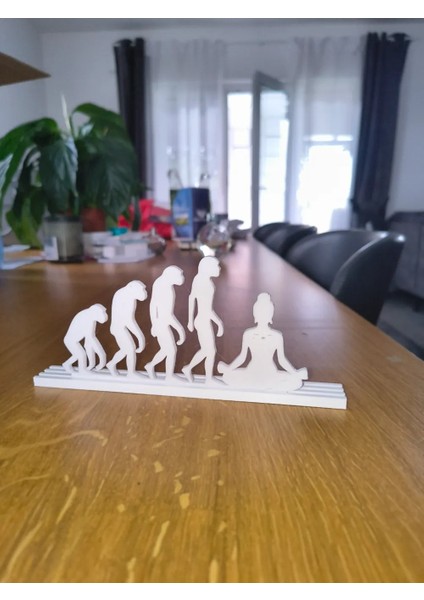 Dekoratif Insan Evrimi Yoga Silüeti