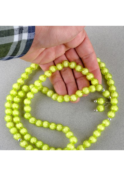 Monomer 99LUK Küre Kesim 9mm Namaz Tesbihi Açık Yeşil fiyatları