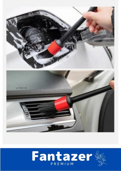 Özel Üretim Pratik Islak Kuru Otomobil Oto Araç Araba Klima Temizlik Detay Fırçası 5+1 Set indirimleri