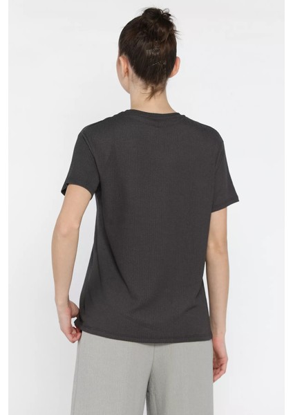 Kadın Bisiklet Yaka Basic Tişört modelleri