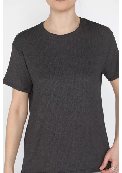 Kadın Bisiklet Yaka Basic Tişört fırsatları