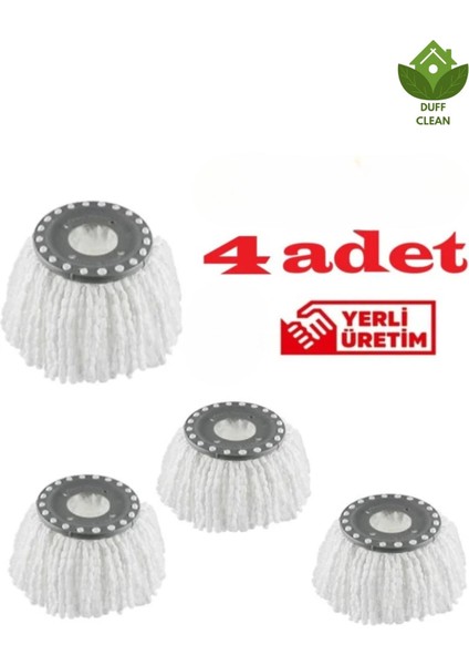 Temizlik Döner Başlıklı Mop Yedeği 4 Adet modelleri