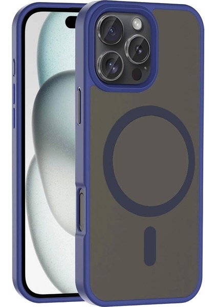 Apple iPhone 16 Pro Max Kılıf M-Safe Şarj Özellikli Mat Arka Yüzey Zore Sio Kapak