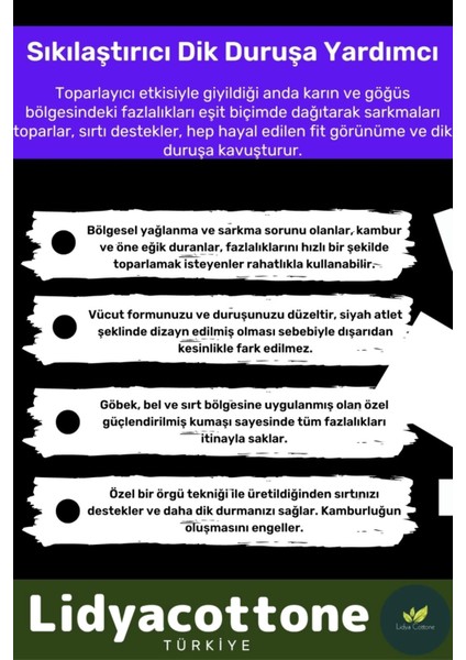 Premium Erkek Atlet Korse Bel Göğüs Dik Duruş Jinekomasti Toparlayıcı Extra Göbek