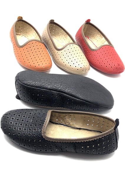 Hakiki Deri Hava Alabilir Delikli Hac Umre Tavaf Patiği ve Ev Ayakkabısı