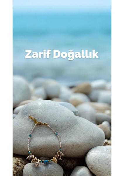 Deniz Kabuklu Önü Nazar Bomcuklu Halhal