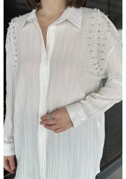 Omuz Incili Kadın Gömlek modelleri