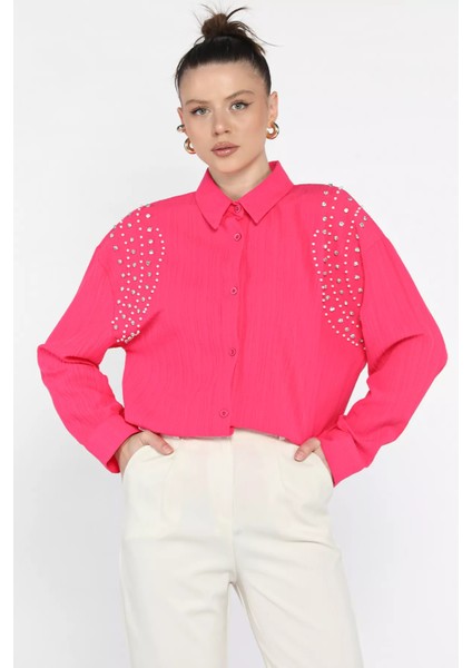 Omuz Incili Kadın Gömlek