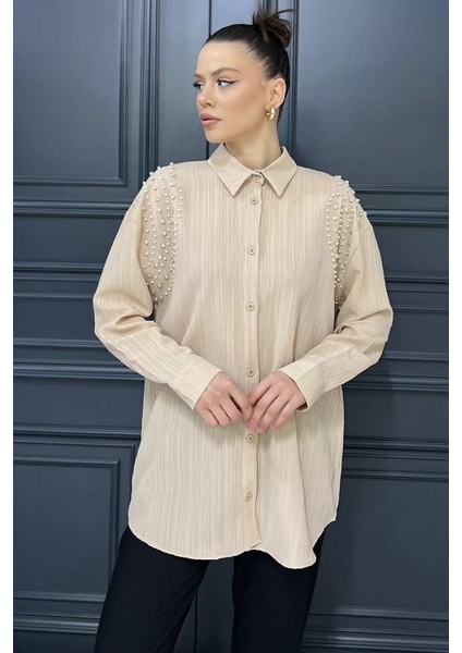 Omuz Incili Kadın Gömlek