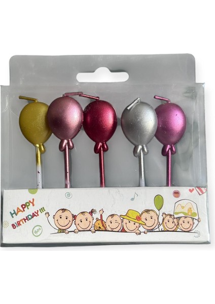 Balon Model Doğum Günü Pastası Mumu