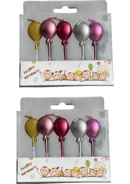 Balon Model Doğum Günü Pastası Mumu modelleri