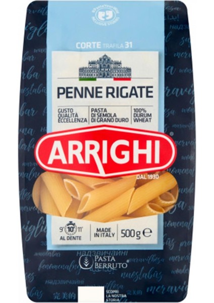 Penne Rigate Kalem Makarna Italyan Makarnası 500 gr
