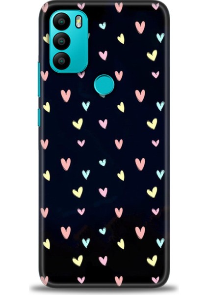 General Mobile Gm 21 Plus Kılıf Hd Baskılı - Mini Mini Kalpler