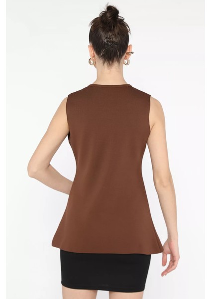 Kadın Bisiklet Yaka Düğmeli Triko Yelek (S-M-L Beden Uyumludur) modelleri