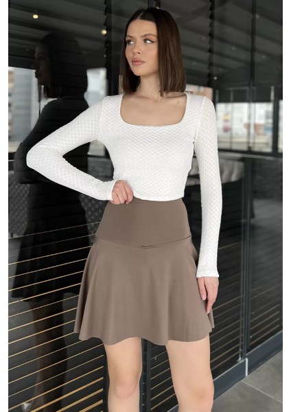 Kadın Içi Şortlu Mini Etek