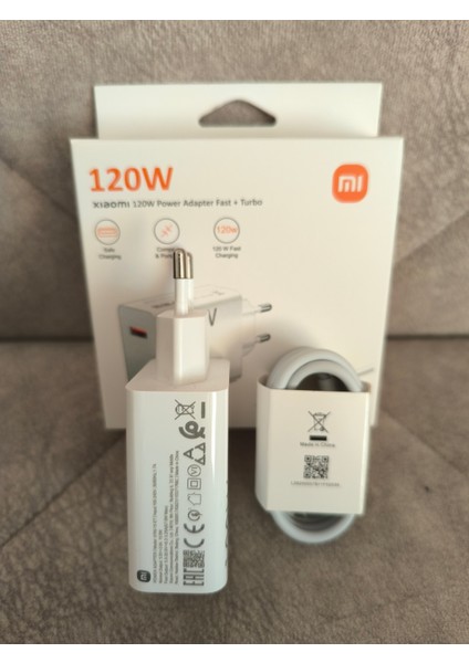 Xiaomi Mi Note 11T PRO/12T/12 PRO/12T Pro/13 PRO/13T Pro 120WATT Turbo Hızlı Şarj Cihazı Aleti Seti