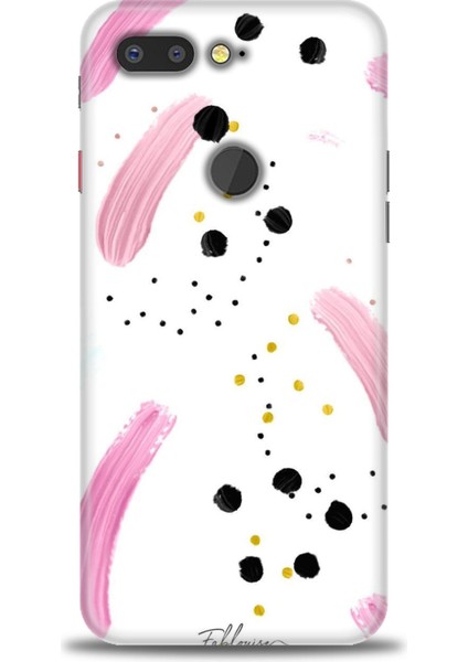 General Mobile Gm 9 Pro Kılıf Hd Baskılı - Pembe ve Benekler