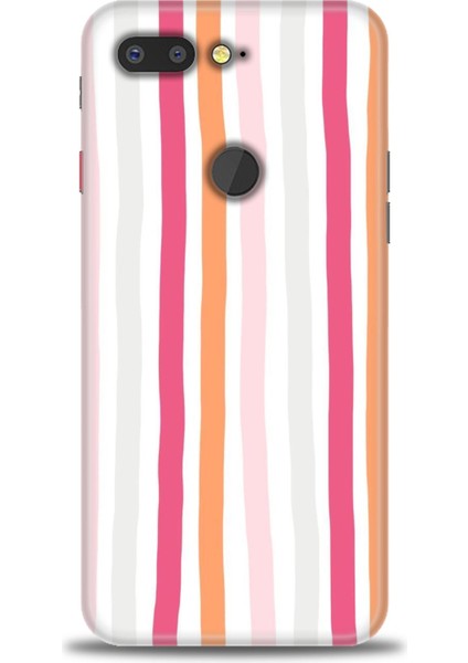 General Mobile Gm 9 Pro Kılıf Hd Baskılı - Pembe Çubuklar