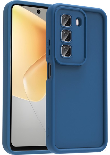 Infinix Hot 50 4g Uyumlu Kılıf Yumuşak Renkli Lansman Silikon Kamera Korumalı Çıkıntılı Yüksek Kenarlı