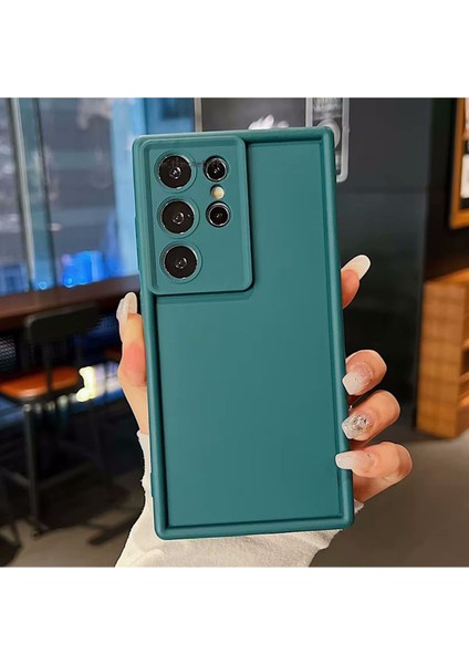 Samsung Galaxy S24 Ultra Uyumlu Kılıf Yumuşak Renkli Lansman Silikon Kamera Korumalı Çıkıntılı Yüksek Kenarlı