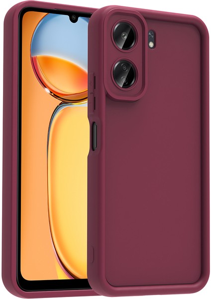 Xiaomi Redmi 13C Uyumlu Kılıf Yumuşak Renkli Lansman Silikon Kamera Korumalı Çıkıntılı Yüksek Kenarlı
