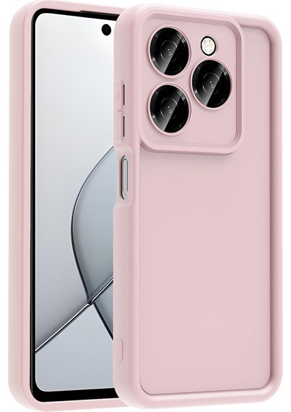Tecno Spark 20 Uyumlu Kılıf Yumuşak Renkli Lansman Silikon Kamera Korumalı Çıkıntılı Yüksek Kenarlı