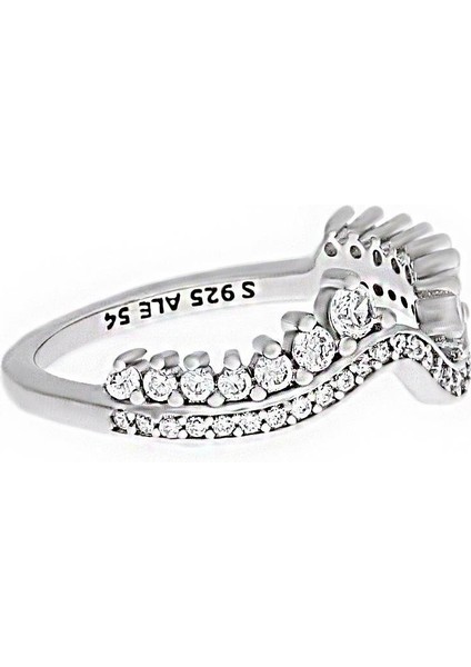 Kadın Sıralı Taş Detay Tasarım Model Taşlı Gümüş Yüzük