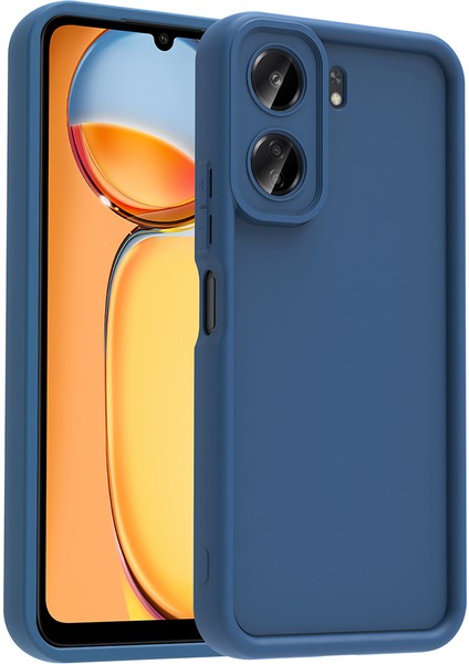 Xiaomi Redmi 13C Uyumlu Kılıf Yumuşak Renkli Lansman Silikon Kamera Korumalı Çıkıntılı Yüksek Kenarlı